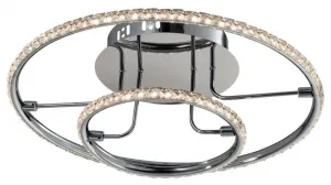 Okrúhle LED stropné svietidlo chrómové stropné svietidlo 36W 3000K Adel