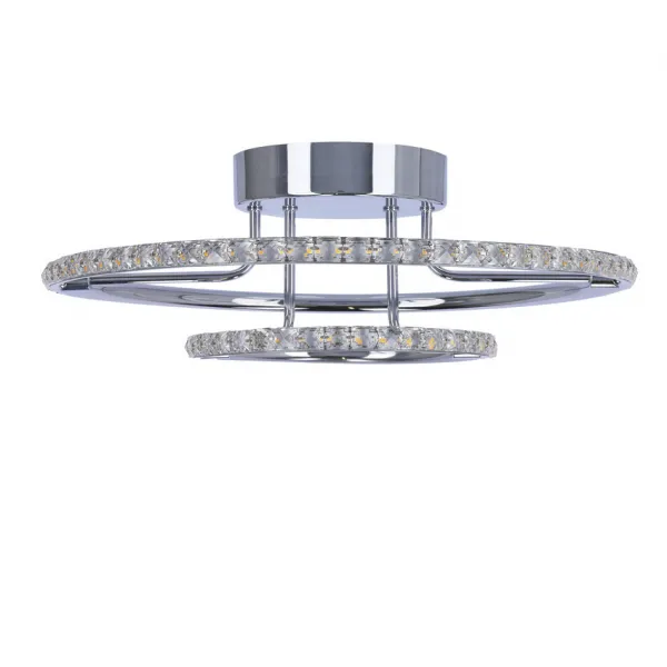 Okrúhle LED stropné svietidlo chrómové stropné svietidlo 36W 3000K Adel