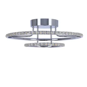 Okrúhle LED stropné svietidlo chrómové stropné svietidlo 36W 3000K Adel