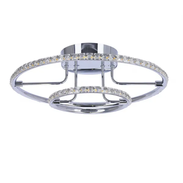 Okrúhle LED stropné svietidlo chrómové stropné svietidlo 36W 3000K Adel