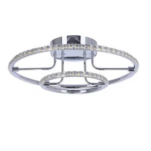 Okrúhle LED stropné svietidlo chrómové stropné svietidlo 36W 3000K Adel