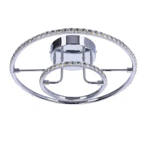 Okrúhle LED stropné svietidlo chrómové stropné svietidlo 36W 3000K Adel