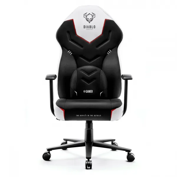 Herné kreslo Diablo X-Gamer 2.0 Normal Size: čierno-biele