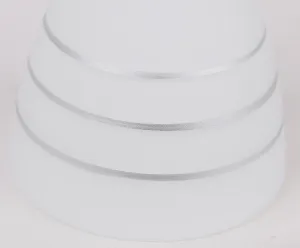 Chrómová nástenná lampa s krištáľovo bielym tienidlom Simpli