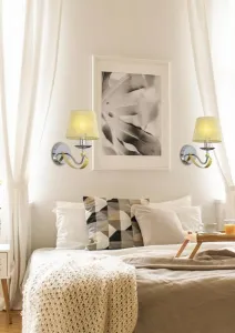 Nástenná lampa s chrómovým/zlatým tienidlom E14 40W Diva