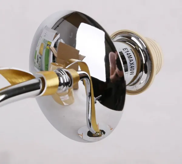 Nástenná lampa s chrómovým/zlatým tienidlom E14 40W Diva