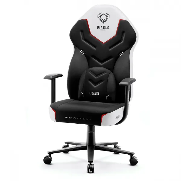 Herné kreslo Diablo X-Gamer 2.0 Normal Size: čierno-biele