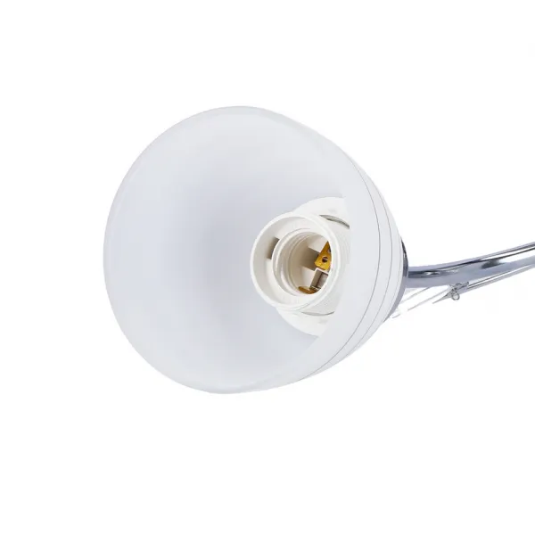 Chrómová nástenná lampa s krištáľovo bielym tienidlom Simpli