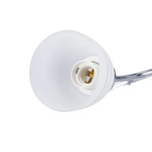 Chrómová nástenná lampa s krištáľovo bielym tienidlom Simpli