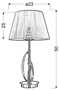 Stolová lampa, chróm/zlaté tienidlo, 60 W, Diva