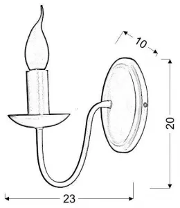 Nástenná lampa 1X40W E14 krémová BELLAGIO