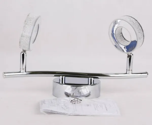 LED nástenná lampa 2x5W VINOLA CHRÓMOVÝ PÁSOK 3000K