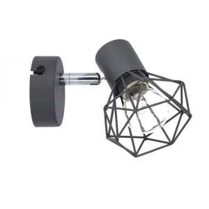 Nástenná lampa s jedným sivým drôtom 1X40W E14 Verve