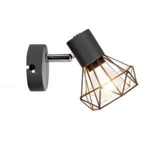 Nástenná lampa s jedným sivým drôtom 1X40W E14 Verve
