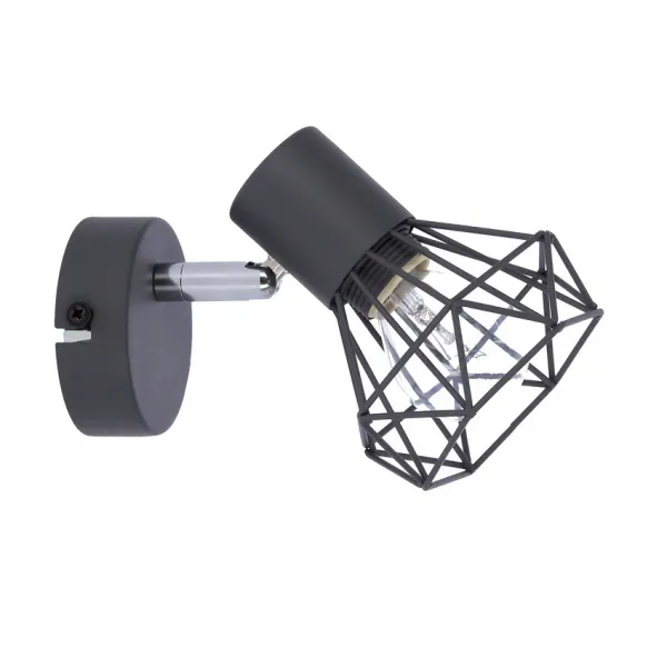 Nástenná lampa s jedným sivým drôtom 1X40W E14 Verve