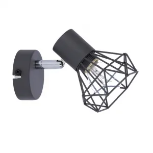 Nástenná lampa s jedným sivým drôtom 1X40W E14 Verve