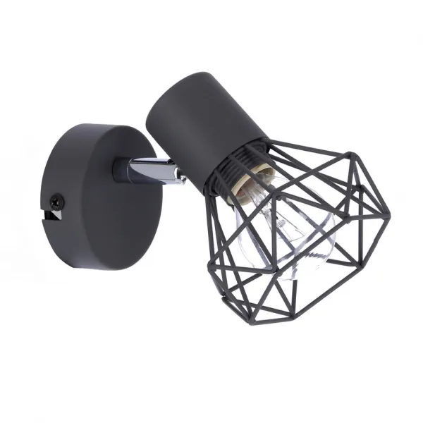 Nástenná lampa s jedným sivým drôtom 1X40W E14 Verve