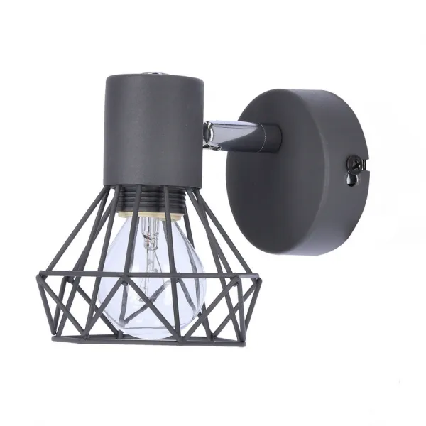 Nástenná lampa s jedným sivým drôtom 1X40W E14 Verve