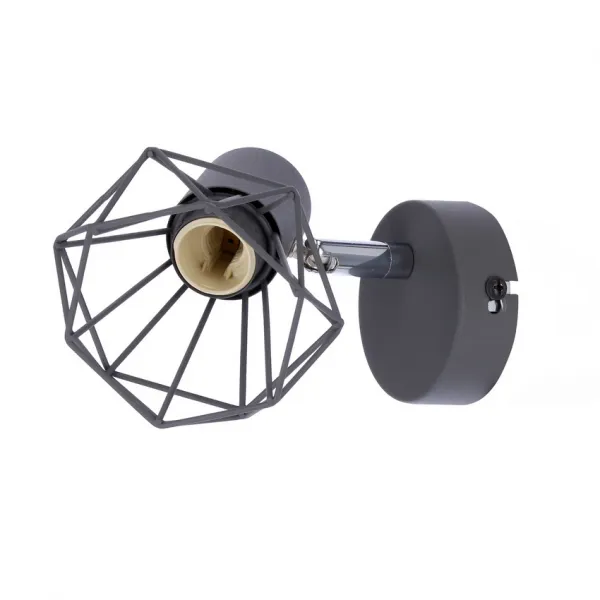 Nástenná lampa s jedným sivým drôtom 1X40W E14 Verve