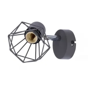 Nástenná lampa s jedným sivým drôtom 1X40W E14 Verve