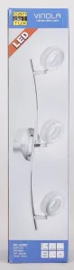LED nástenná lampa VINOLA CHROME 3000K