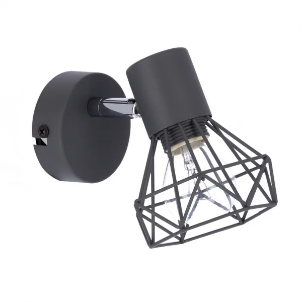 Nástenná lampa s jedným sivým drôtom 1X40W E14 Verve