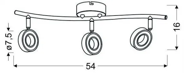 LED nástenná lampa VINOLA CHROME 3000K
