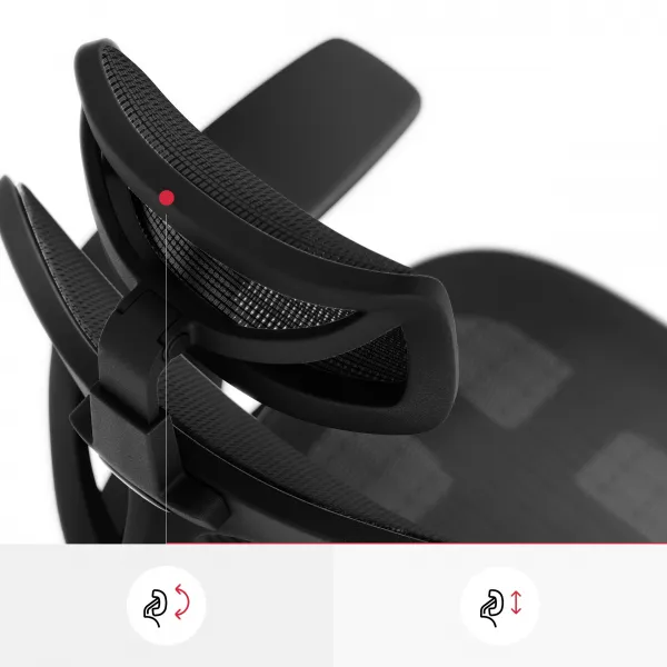 Kancelárska ergonomická stolička Diablo V-Basic, čierna