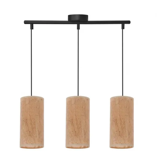 Závesná lampa Aragona 3x60 e27 korkové tienidlo