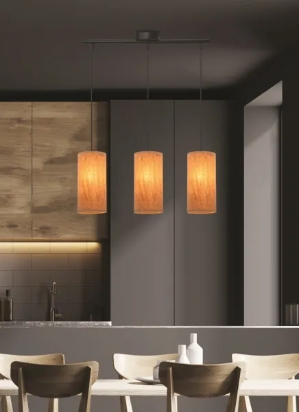 Závesná lampa Aragona 3x60 e27 korkové tienidlo