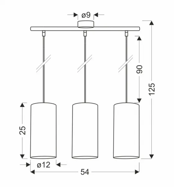 Závesná lampa Aragona 3x60 e27 korkové tienidlo