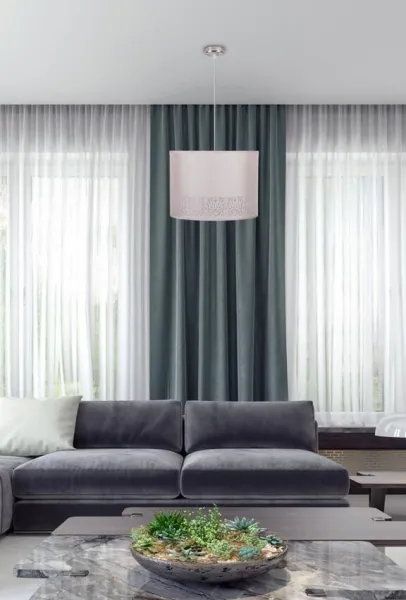 Závesná stropná lampa 1X60W krémová ARABESCA