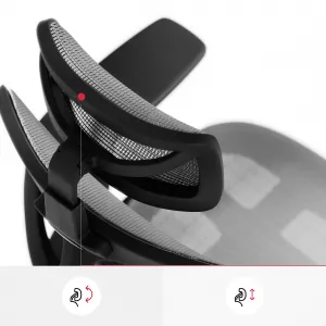 Kancelárska ergonomická stolička Diablo V-Basic, čierno-šedá