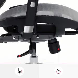 Kancelárska ergonomická stolička Diablo V-Basic, čierno-šedá