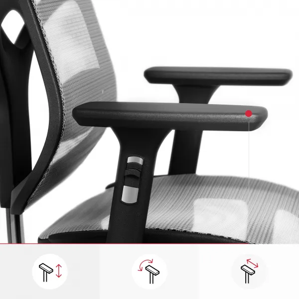 Kancelárska ergonomická stolička Diablo V-Basic, čierno-šedá