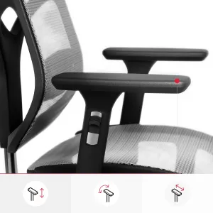 Kancelárska ergonomická stolička Diablo V-Basic, čierno-šedá