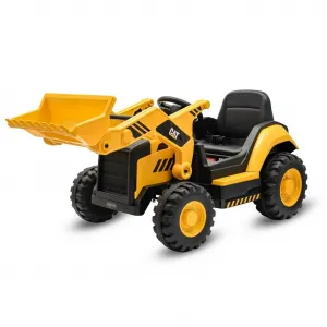 Detský elektrický traktor Baby Mix CAT, žltý