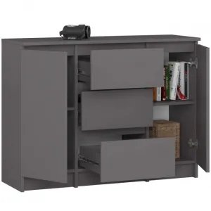 Ak furniture Komoda Girgo 101 cm grafit