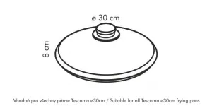 Tescoma Sklenená pokrievka UNICOVER, 30 cm, 30 cm