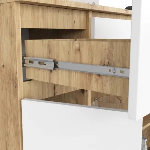 Ak furniture Komoda Baros 101 cm dub artisan/bílá