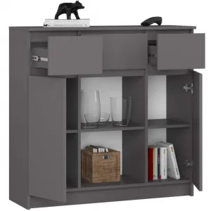Ak furniture Komoda Baros 101 cm grafitová