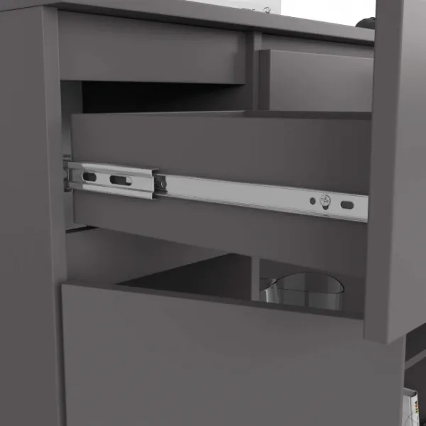 Ak furniture Komoda Baros 101 cm grafitová