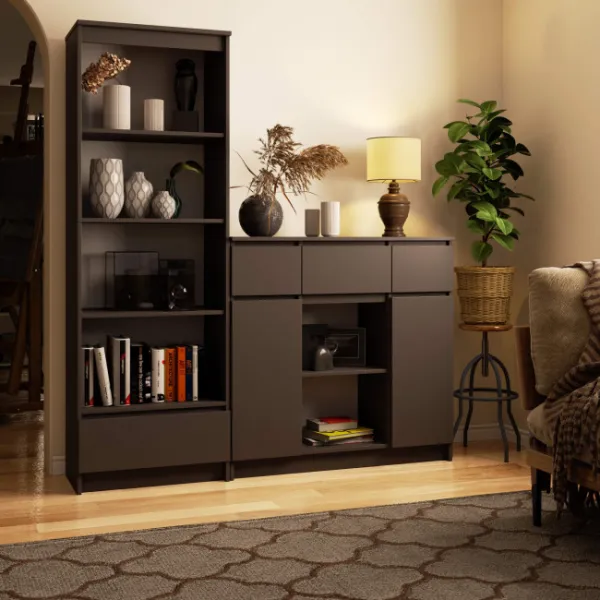 Ak furniture Komoda Baros 101 cm grafitová
