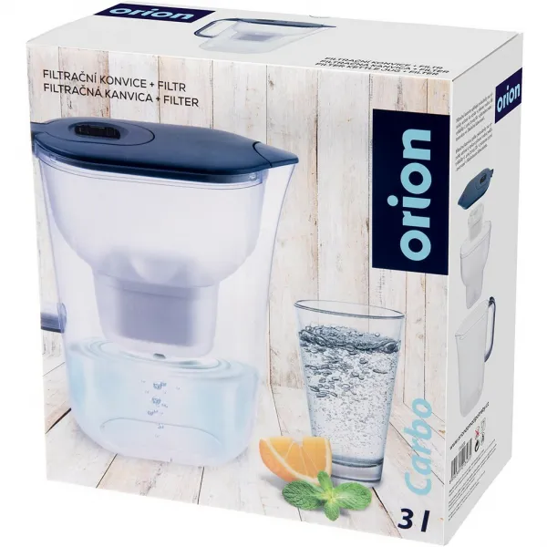 Orion 156020 Kanvica filtračná Carbo 3 l s filtrom, modrá