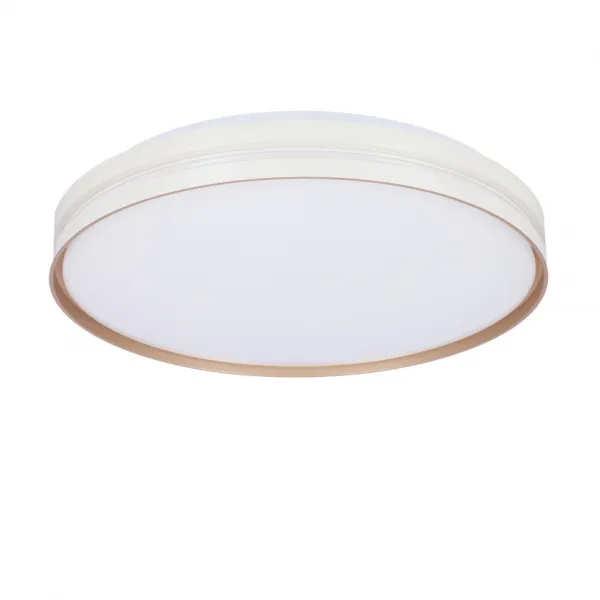 Stropná lampa Montana, plafón, biela+zlatá, 24W, LED, 40cm, biele tienidlo