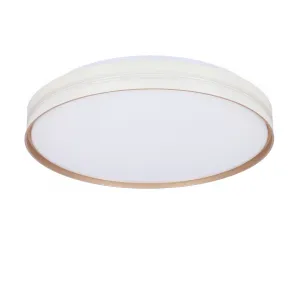 Stropná lampa Montana, plafón, biela+zlatá, 24W, LED, 40cm, biele tienidlo