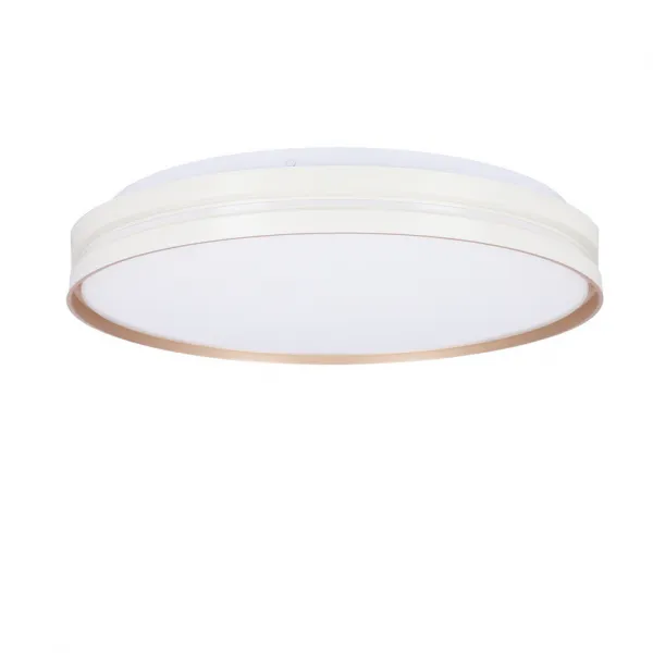 Stropná lampa Montana, plafón, biela+zlatá, 24W, LED, 40cm, biele tienidlo