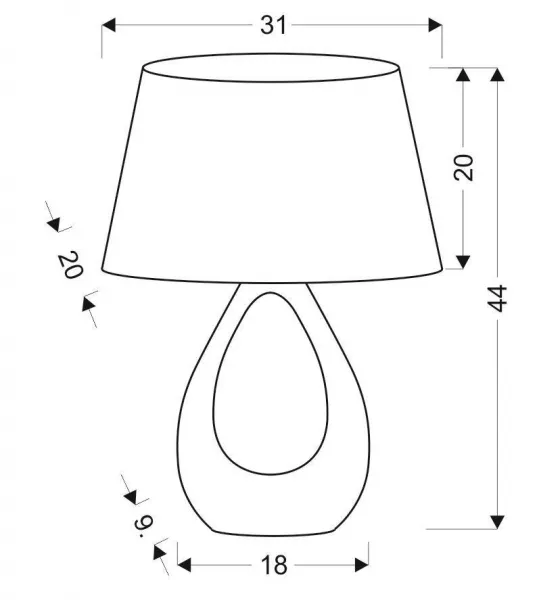 Béžovo-biela keramická pracovná lampa Romano