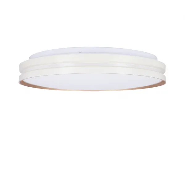 Stropná lampa Montana, plafón, biela+zlatá, 24W, LED, 40cm, biele tienidlo
