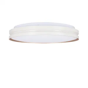 Stropná lampa Montana, plafón, biela+zlatá, 24W, LED, 40cm, biele tienidlo
